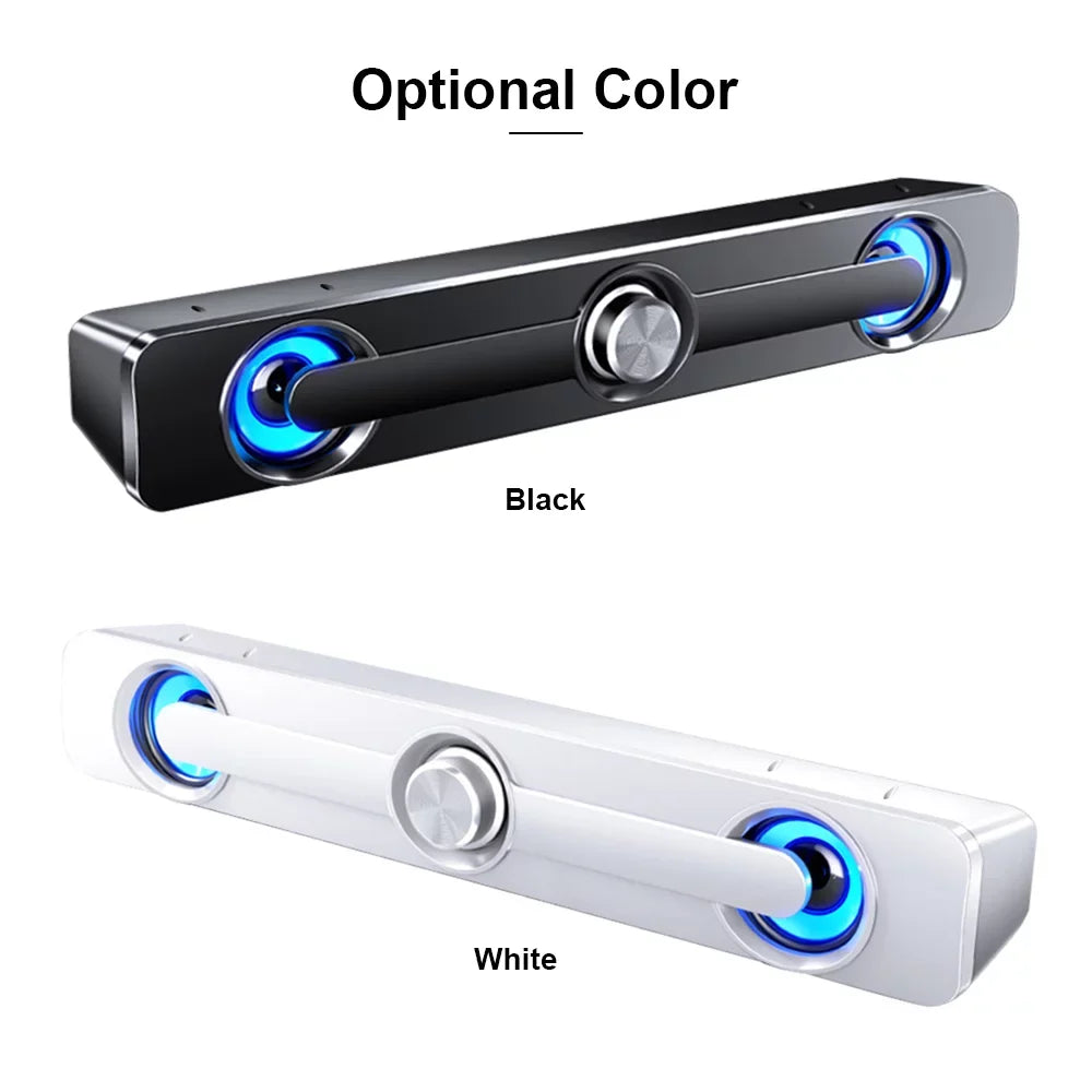 Radirus V-111 Computer Speaker, USB Wired Powerful Bar Stereo Subwoofer Bass Speaker, Surround Sound Box for PC Portable computer Phone Tablet MP3 MP4, Audio Equipment for Home Theater-Like Audio Quality