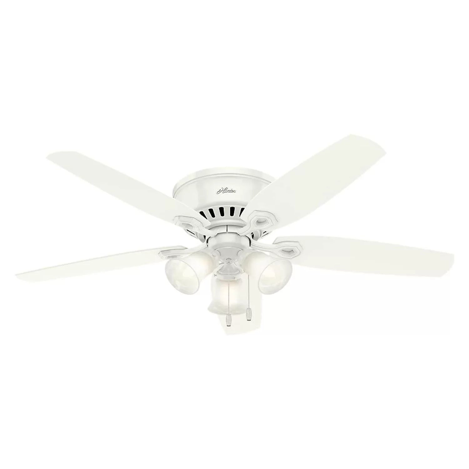 Hunter Fan Company Builder Low Profile 52" Ceiling Fan w/ Pull Chain, Snow White