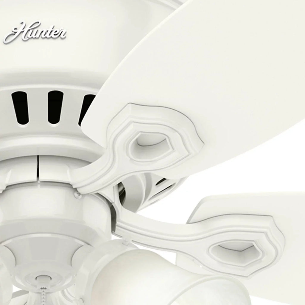 Hunter Fan Company Builder Low Profile 52" Ceiling Fan w/ Pull Chain, Snow White