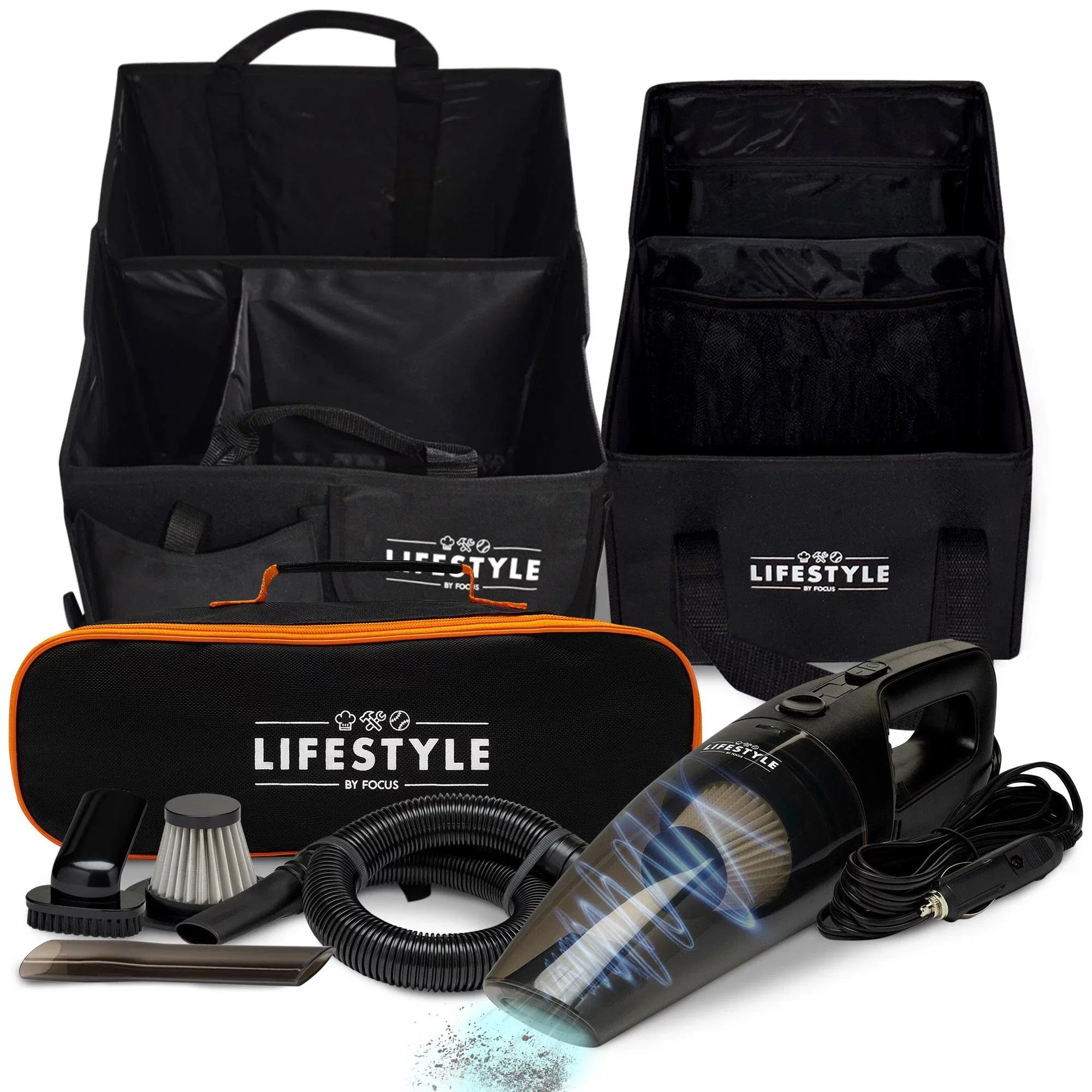 Lifestyle by Focus Car Organizer and Vacuum Set
