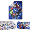 Marvel Avengers Kids Bedding Sheet Set with Reversible Comforter Twin Bed in Bag 4 pcs Set for Kids