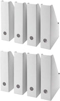 White Cardboard Magazine Holder Magazine File Holder-Folder Holder,Magazine Organizer,Document Organizer,Magazine Storage Box (24)