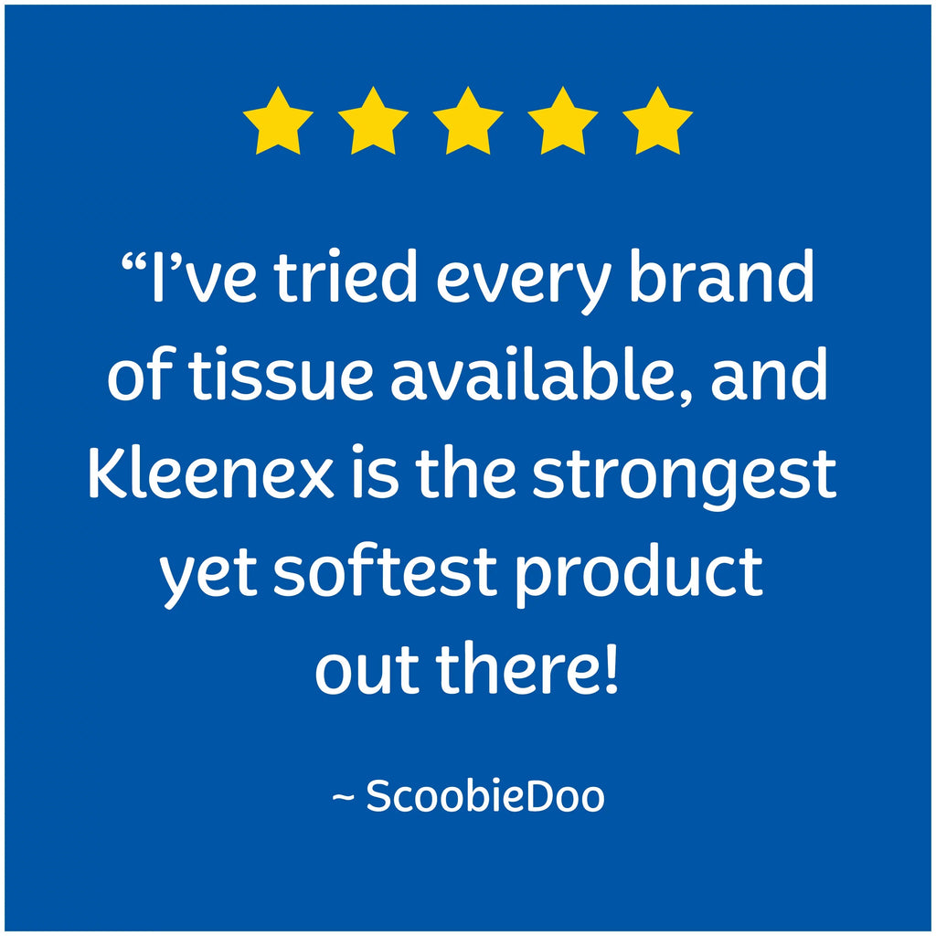 Kleenex Trusted Care Everyday Facial Tissues, 100 Tissues per Flat Box, 16 Pack (1,600 Tissues Total)