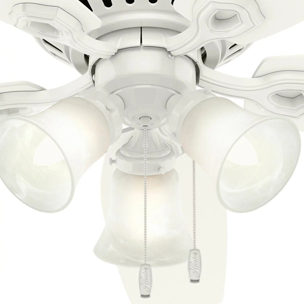 Hunter Fan Company Builder Low Profile 52" Ceiling Fan w/ Pull Chain, Snow White