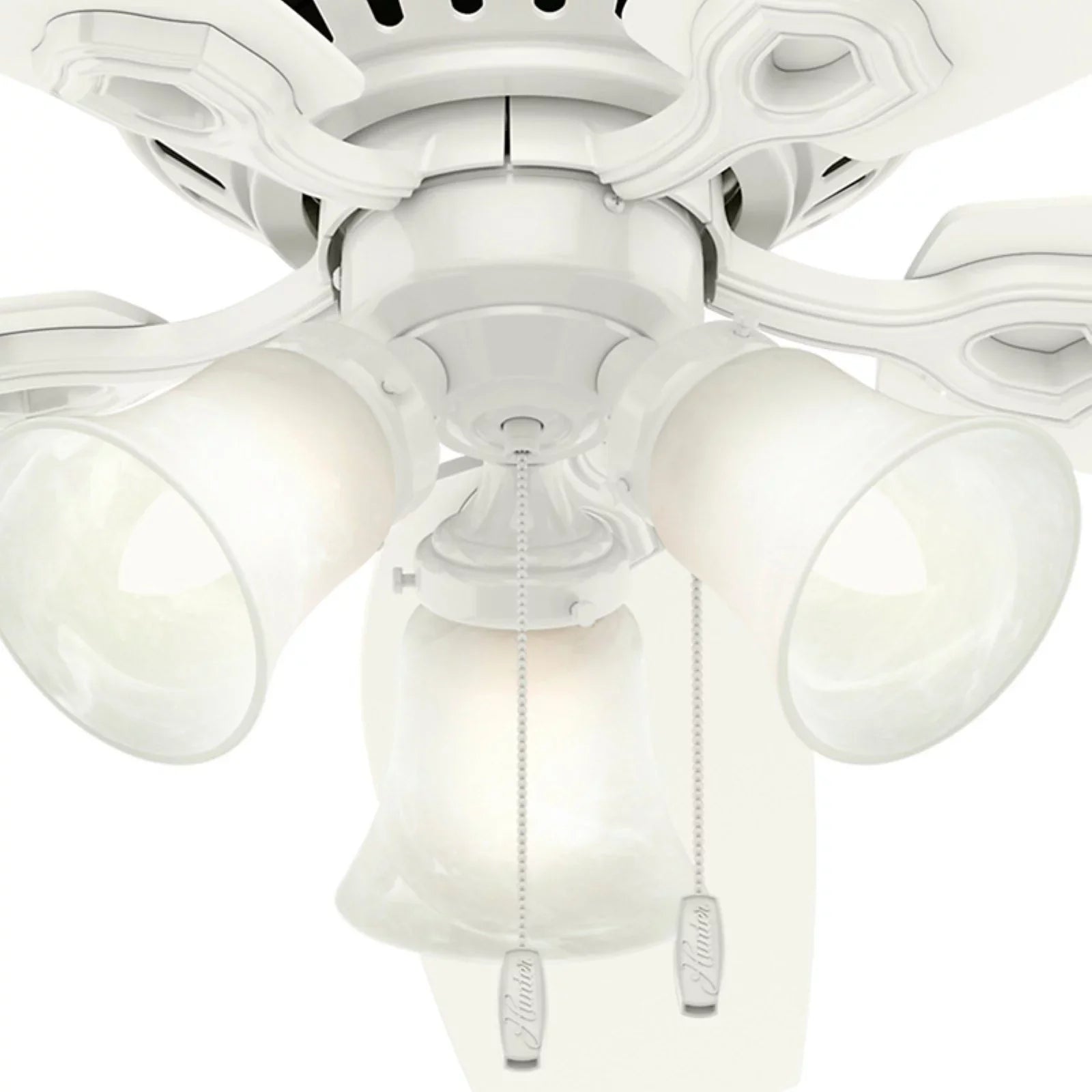 Hunter Fan Company Builder Low Profile 52" Ceiling Fan w/ Pull Chain, Snow White