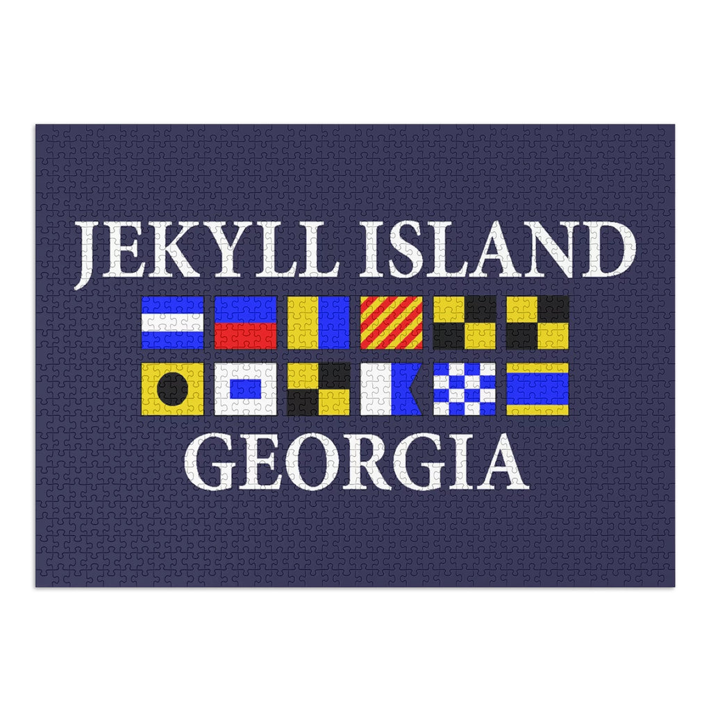 Jekyll Island, Georgia, Nautical Flags (1000 Piece Puzzle, Size 19x27, Challenging Jigsaw Puzzle for Adults and Family, Made in USA)