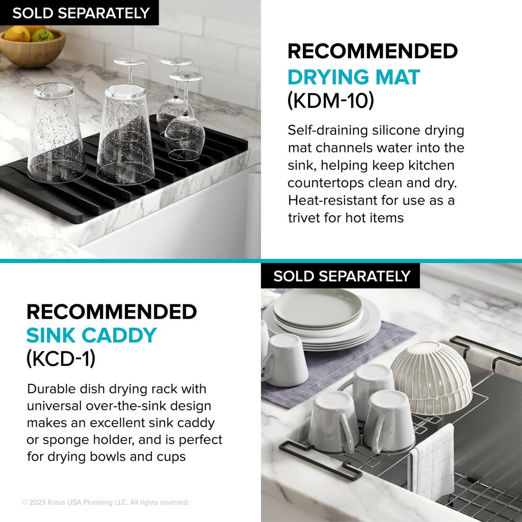 Kraus Kore 28Undermount Workstation 16 Gauge Stainless Steel Single Bowl Kitchen Sink with Accessories