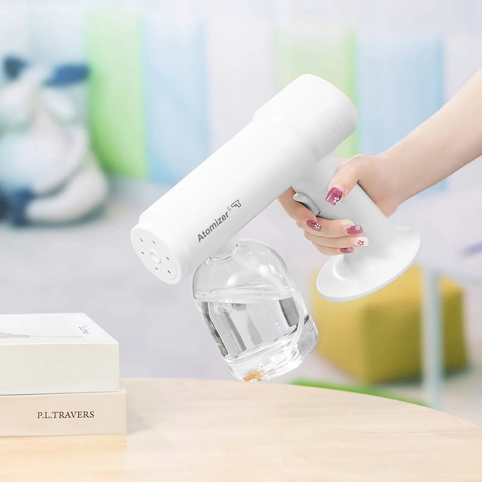 New 500ml Wireless Charging Nano Atomization Disinfection Spray Sprayer Sanitizer Machine Ce Household Portable Sprayer Machine Blue Light Steam Spray Disinfection Large Capacity Wide Range of Uses