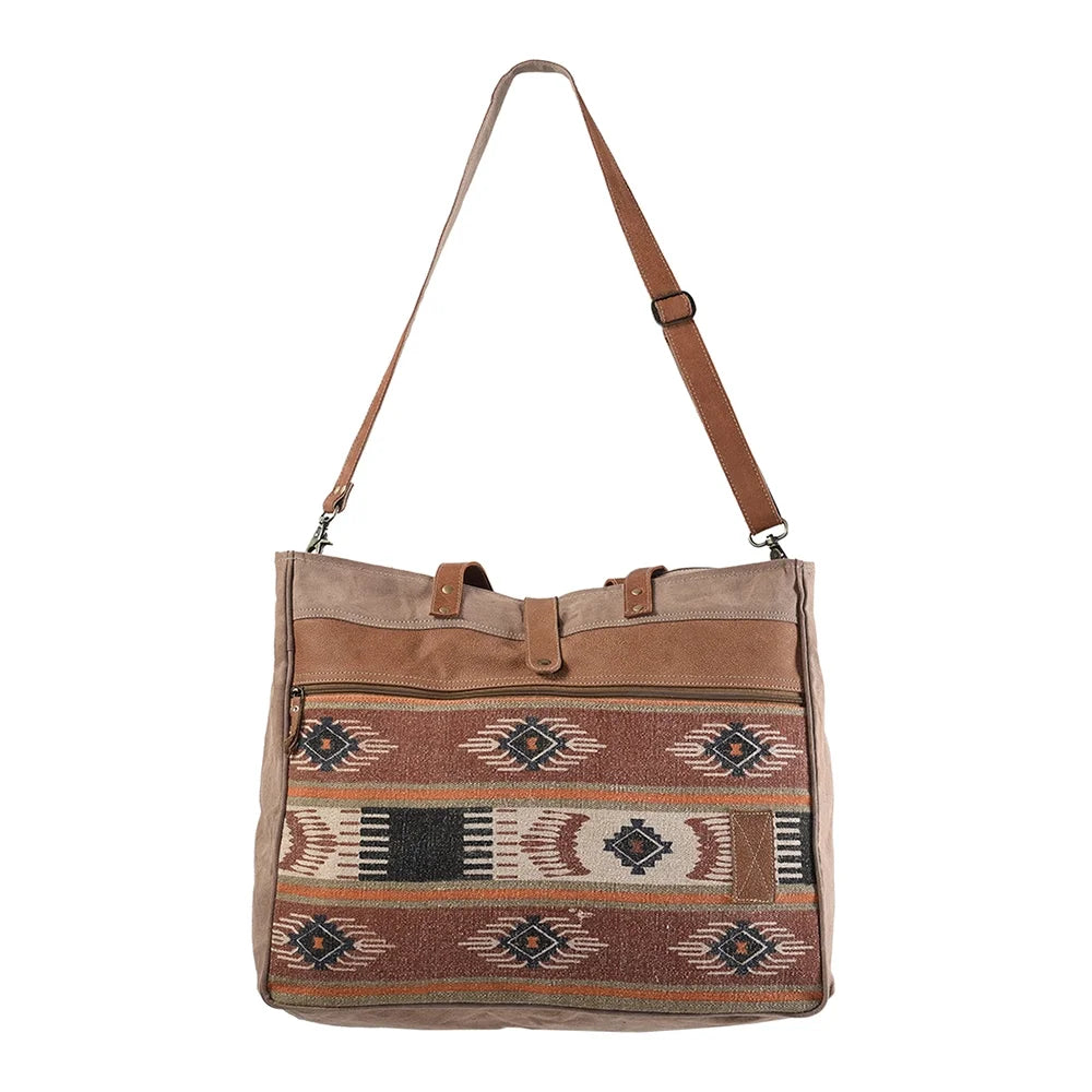 KB OHLAY KB249 TOTE Upcycled Wool Upcycled Canvas Genuine Leather women bag western handbag purse