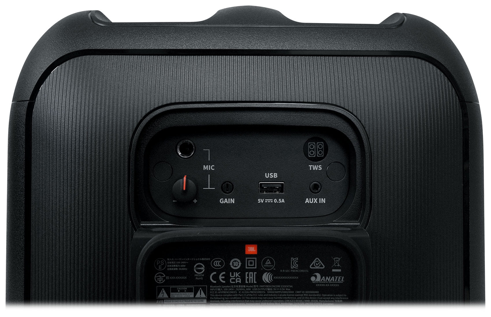 JBL Partybox Encore Essential Portable Compact Party Speaker w LED+Wireless Mics