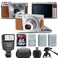 Canon PowerShot G9 X Mark II Digital 20.1MP Camera + EXT BAT + Flash - 32GB Kit