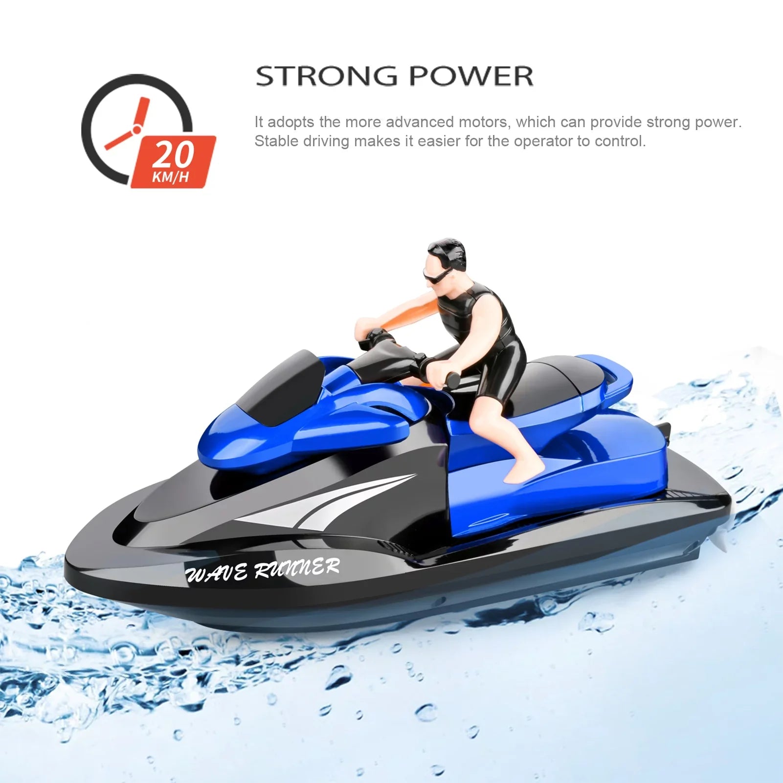 OWSOO 809 RC Motorboat RC Boat High Speed Remote Control Boat for Pools Lakes 2.4Ghz Waterproof for Boys and Girls