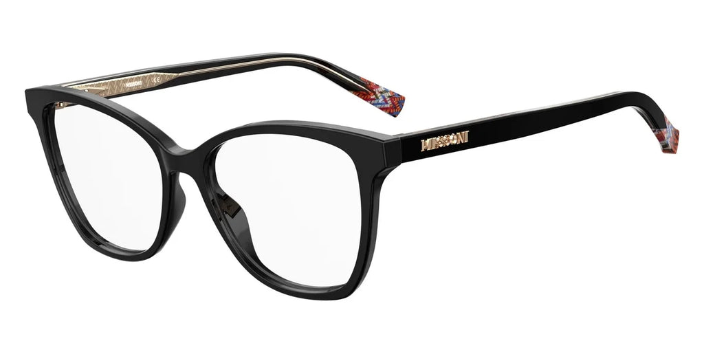 Missoni 13 Full Rim Rectangular Black Eyeglasses