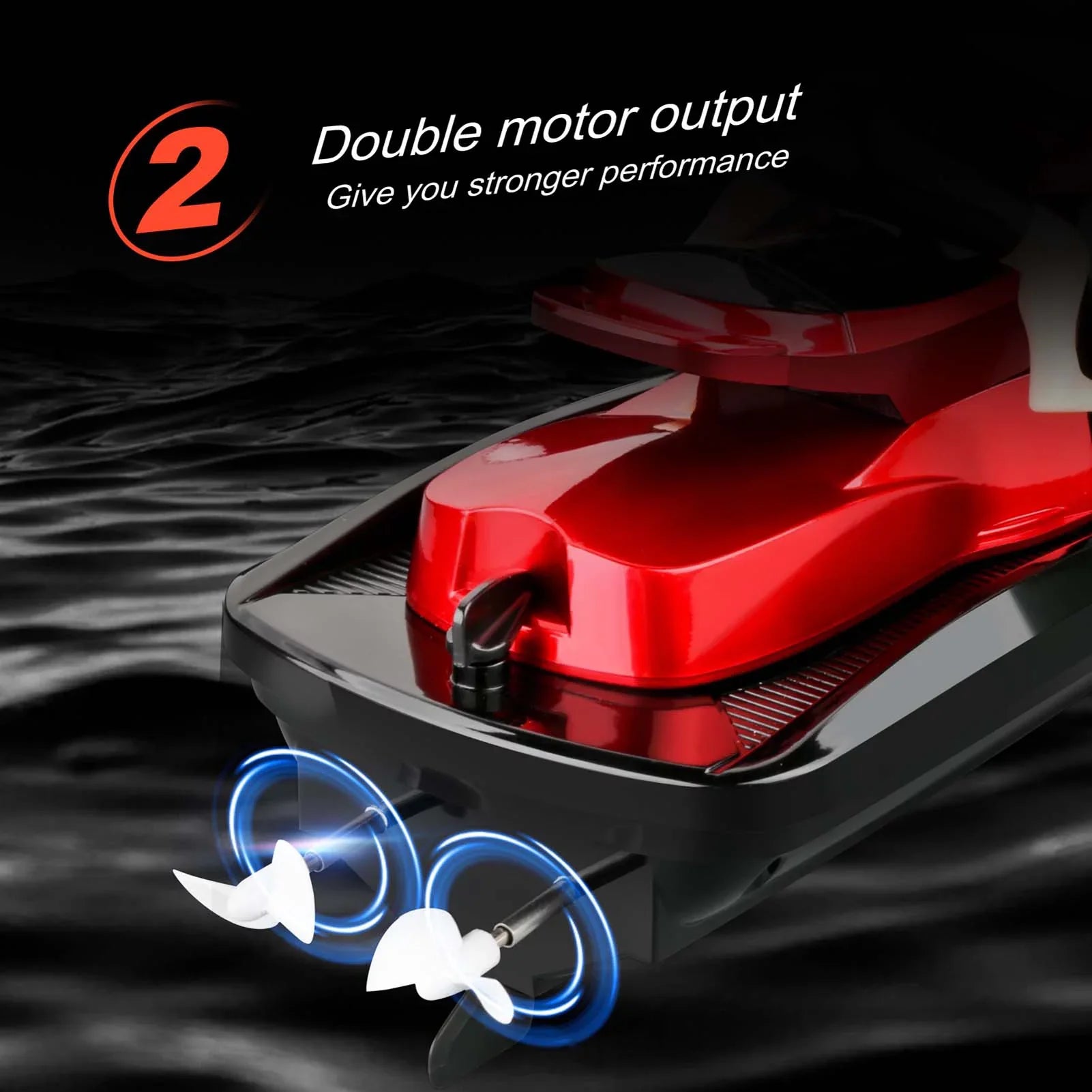 OWSOO 809 RC Motorboat RC Boat High Speed Remote Control Boat for Pools Lakes 2.4Ghz Waterproof for Boys and Girls