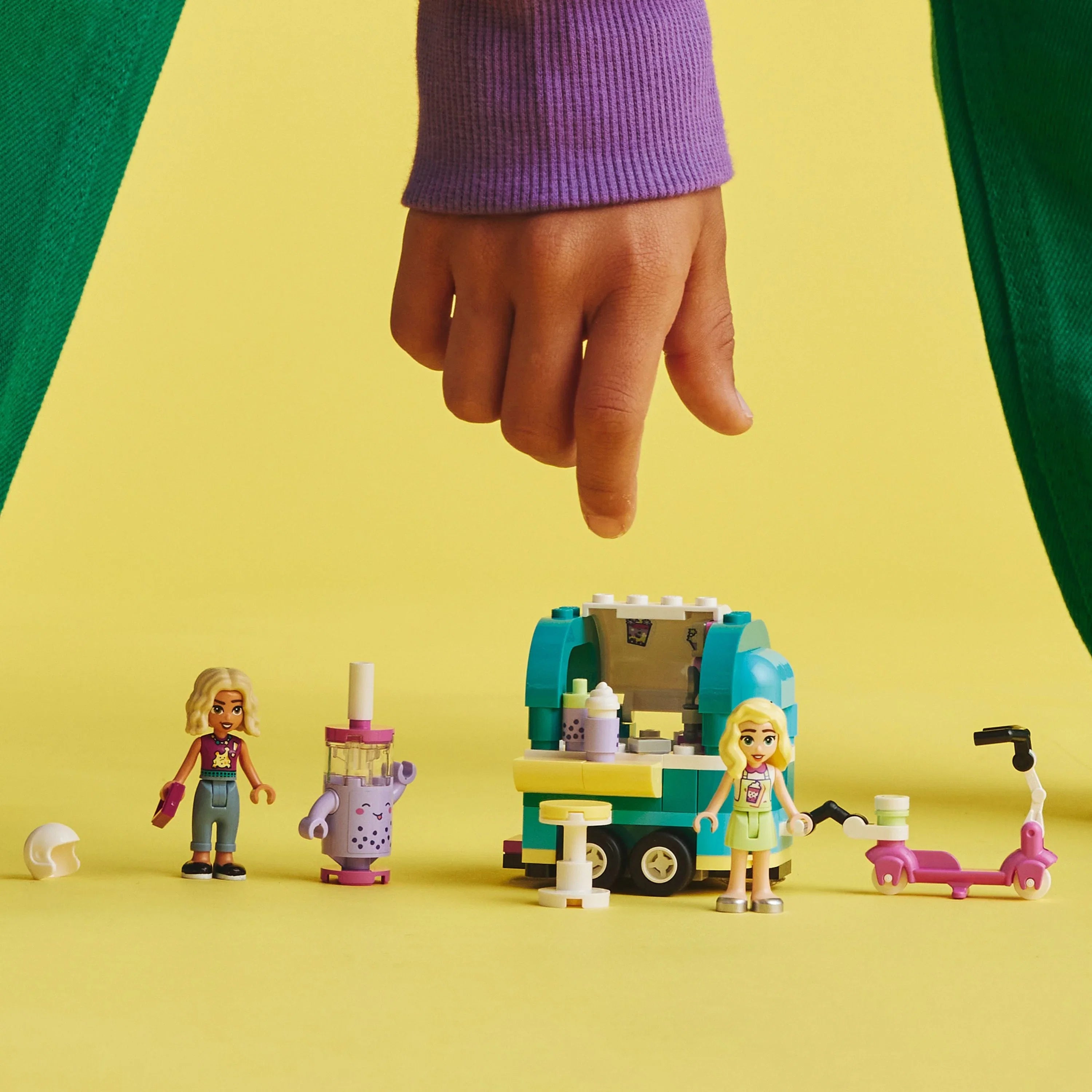 LEGO Friends Mobile Bubble Tea Shop 41733, Fun Vehicle Pretend Play Set with Mini-Dolls and Toy Scooter for Girls and Boys Ages 6 Plus