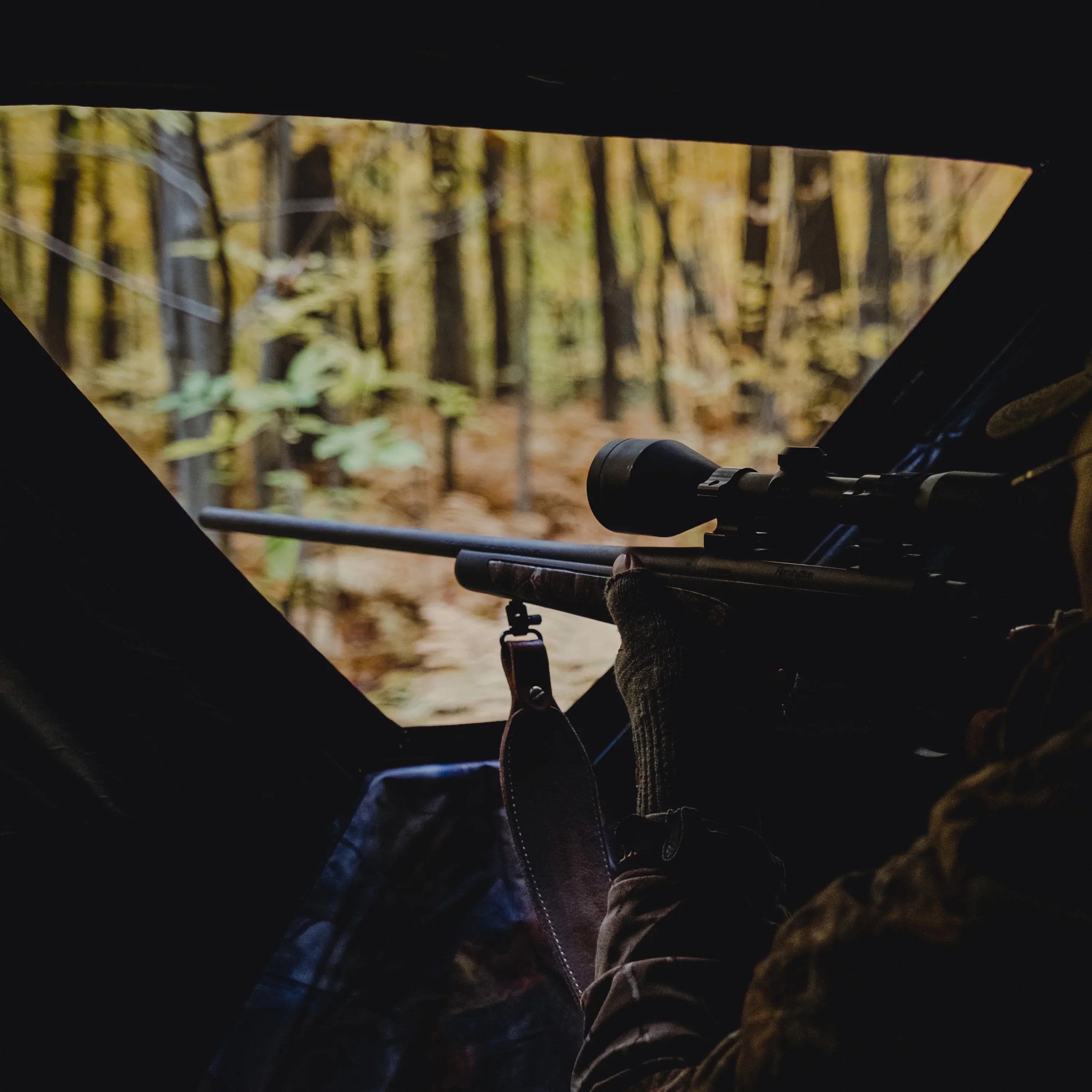 Barronett Blinds® Road Runner, Portable Hub Blind, 2-Person, Bloodtrail® Woodland, RR200BT