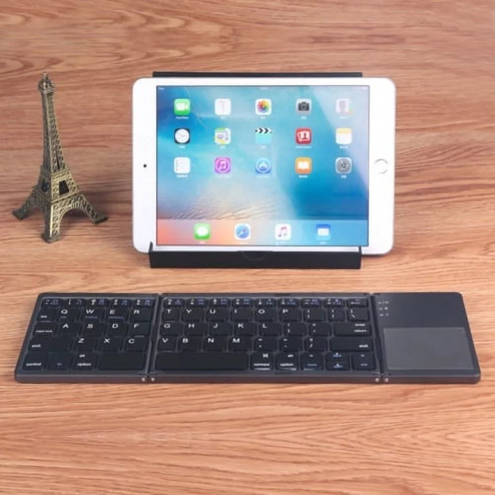 Rechargeable Folding Wireless Keyboard Portable Compact Y1K for iPad Pro 12.9 (2019) 10.5 9.7 4 3 2 - Zenfone V Live Max Plus M1, ROG Phone, AR 5z 5Q 4 Pro, Google Nexus 2 7