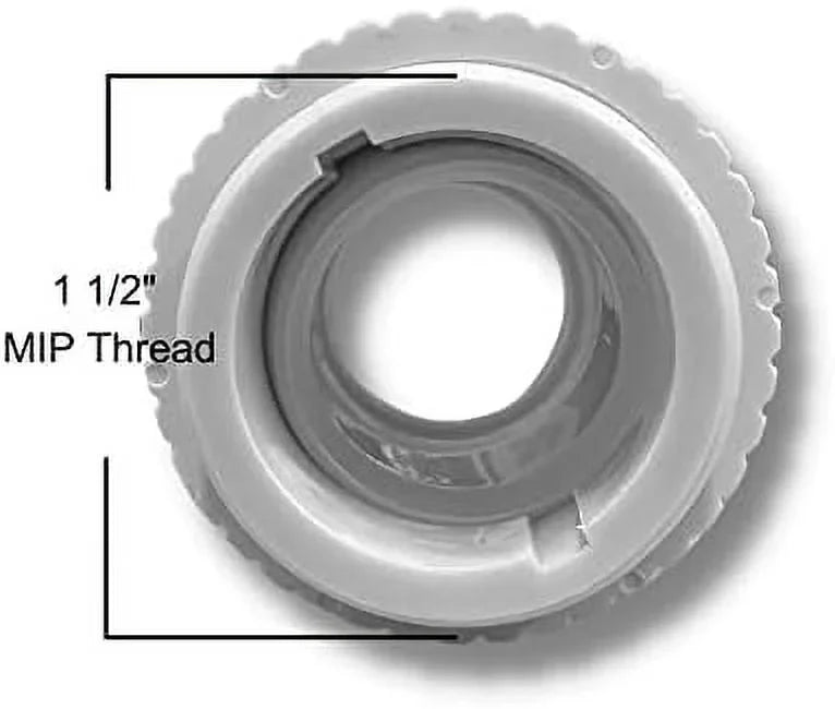 DPM Heavy-Duty Pro Directional Flow Hydrostream Fitting For Pool & Spa | Inlet Jet Return Fitting 1 1/2" MIP Thread For Inground Swimming Pool & Spa | Rotating Eyeball (Slotted Opening, 10 Pack)
