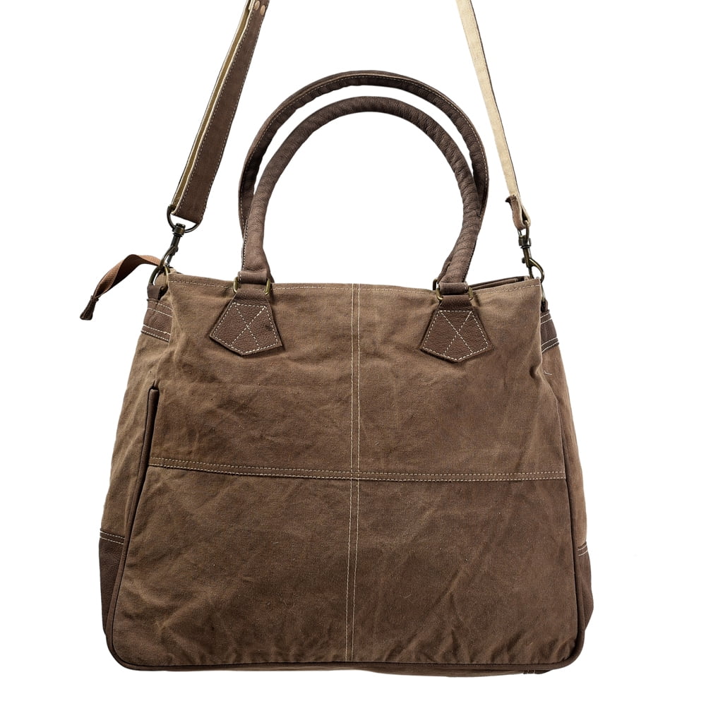 KB OHLAY KB417 TOTE Upcycled Wool Upcycled Canvas Genuine Leather women bag western handbag purse