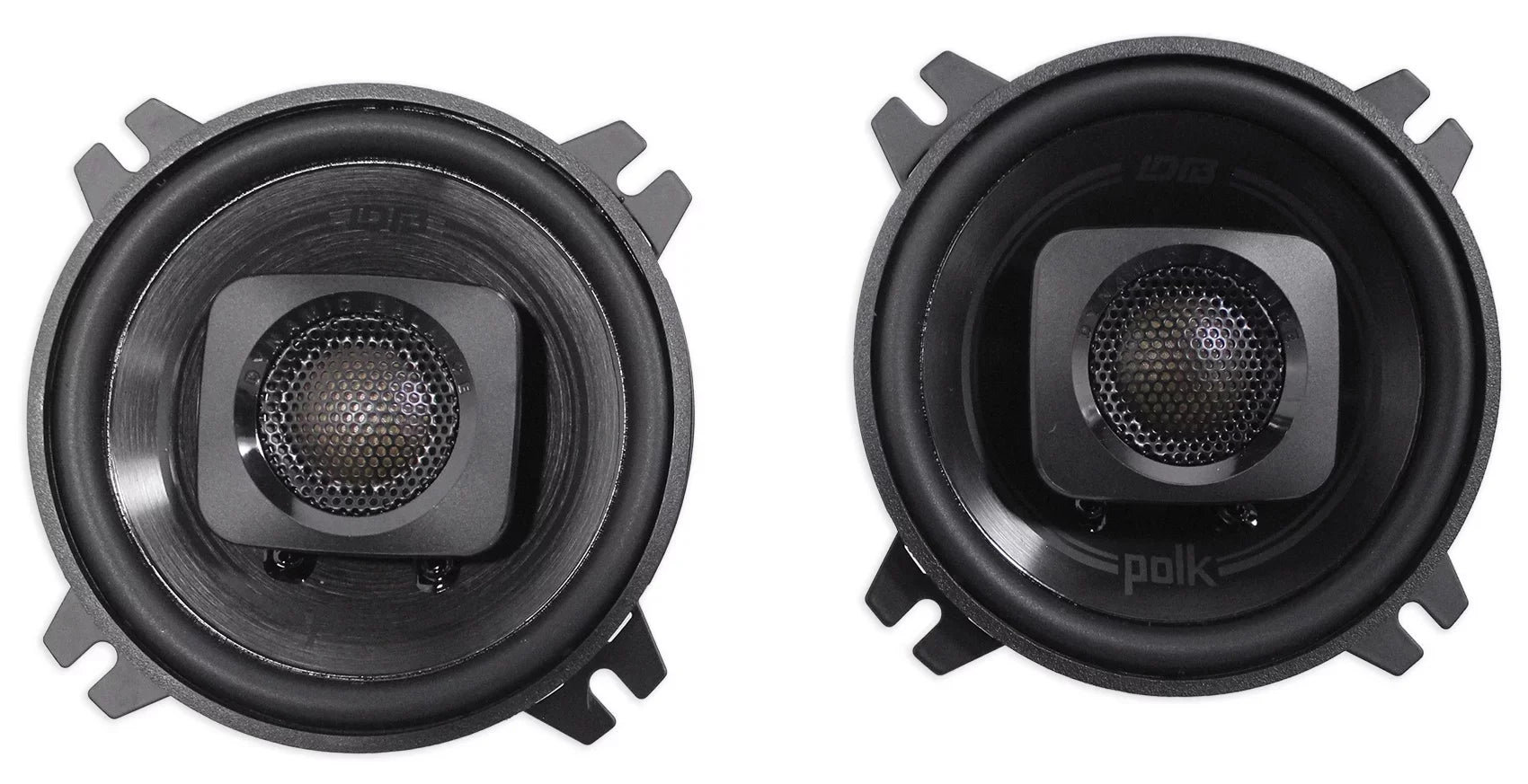 (2) Polk Audio DB402 4" 270 Watt Car Audio ATV/Motorcycle/Boat Speakers+Rockmat