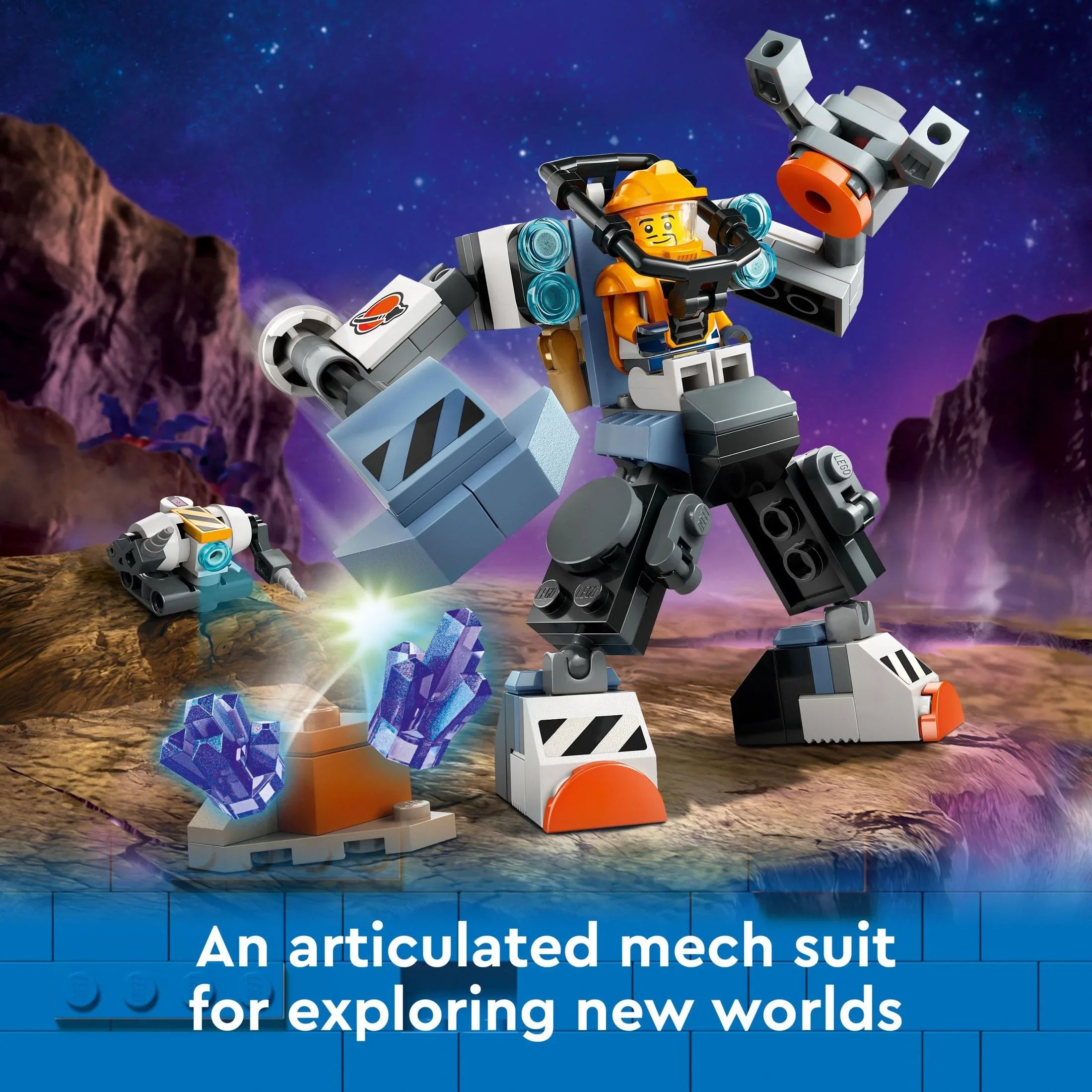 LEGO City Space Explorers Pack, Kids’ Space Toy Playset Bundle for Boys and Girls Aged 6 and Up, 3 Building Sets in 1 Box, Space Gift Mech Toy, Interstellar Spaceship, Hoverbike, 3 Minifigures, 60441