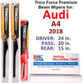 2018 Audi A4 Performance Beam Wipers (Set of 3) w/Rear Wiper