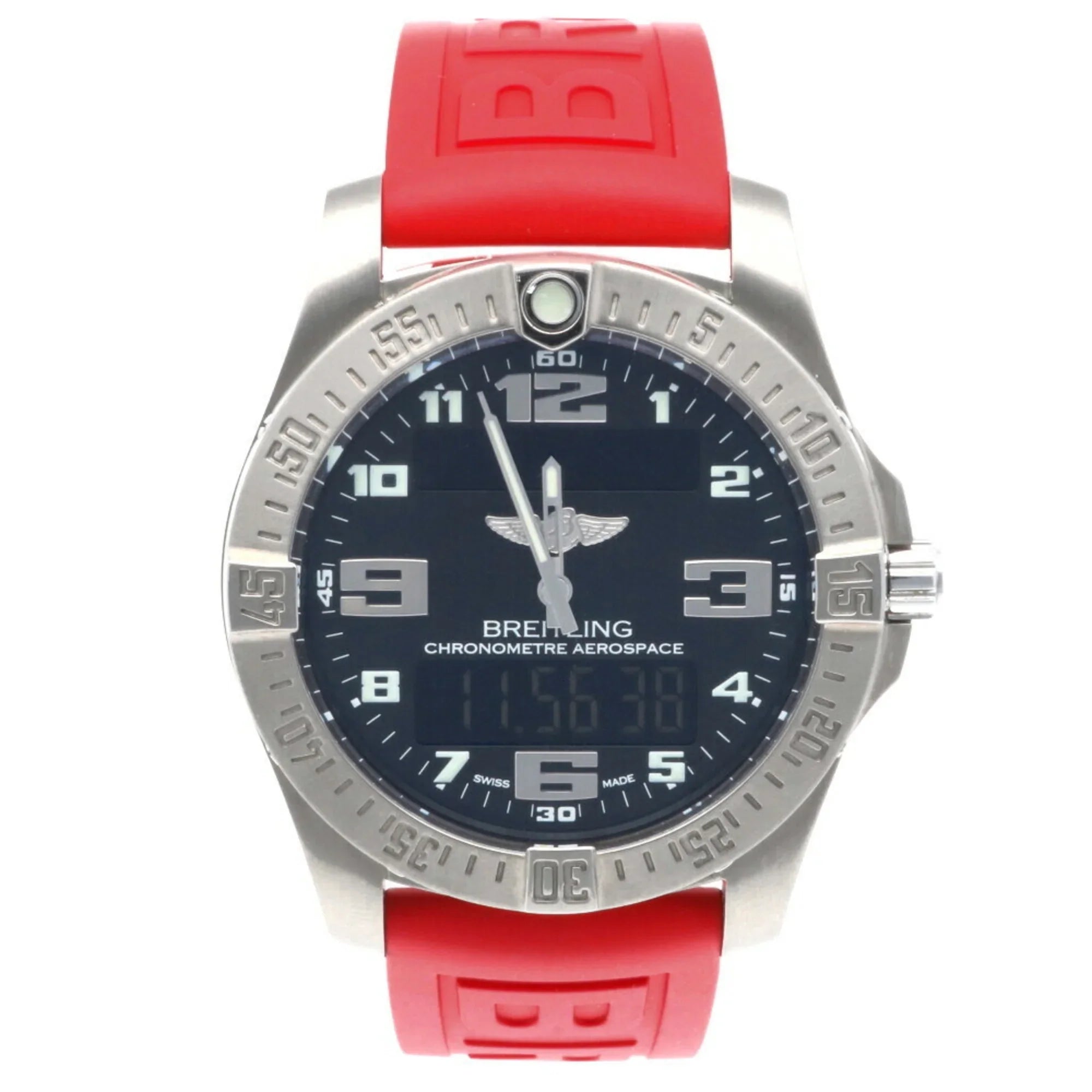 Pre-Owned Breitling Aerospace Evo Watch Titanium E79363101B1E1 Quartz Men's BREITLING (Good)