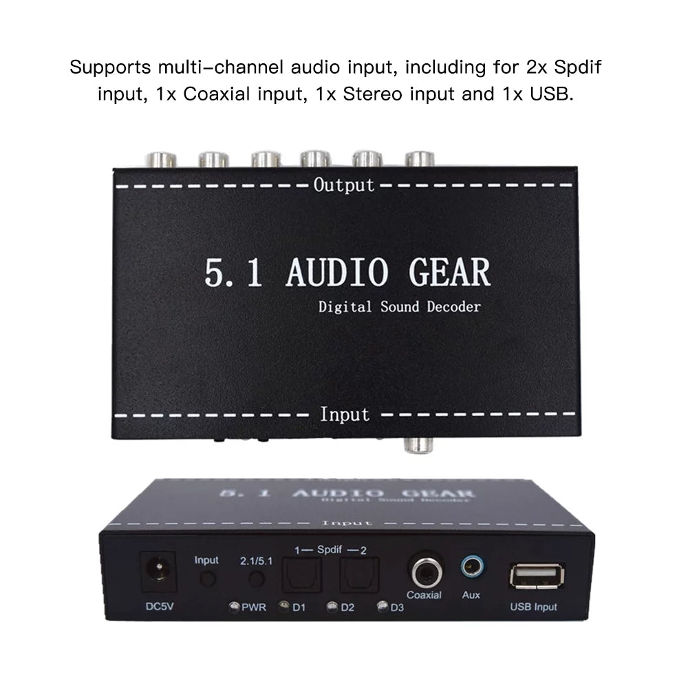 Dazzduo Digital Audio Decoder,3.5mm Audio Output Sound Decoder Audio Audio Audio Sound Decoder Audio Converter 3.5mm Support Dolby US Dolby US Output Support Dolby Converter 3.5mm Audio