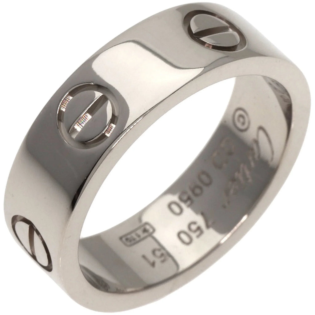 Pre-Owned Cartier Love Ring #51 Ring, 18K White Gold, Women's, CARTIER (Good)