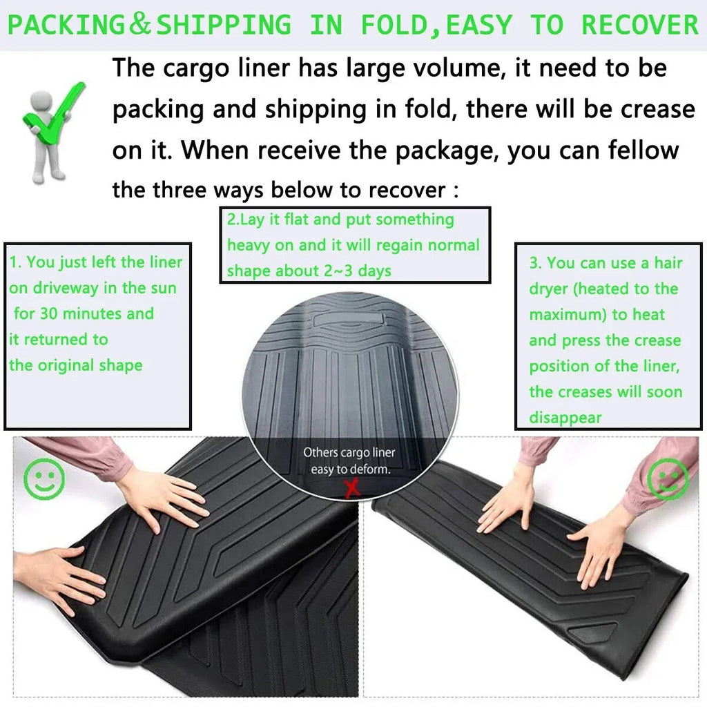Cargo Mats Trunk Liner for Toyota Highlander 2020-2023 Waterproof Custom Mat