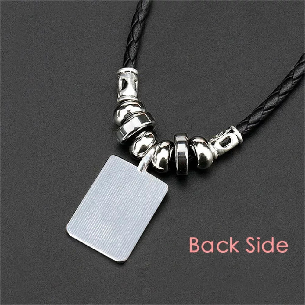 May June Geni Constellation Zodiac Necklace Jewelry Torque Leather Rope Pendant