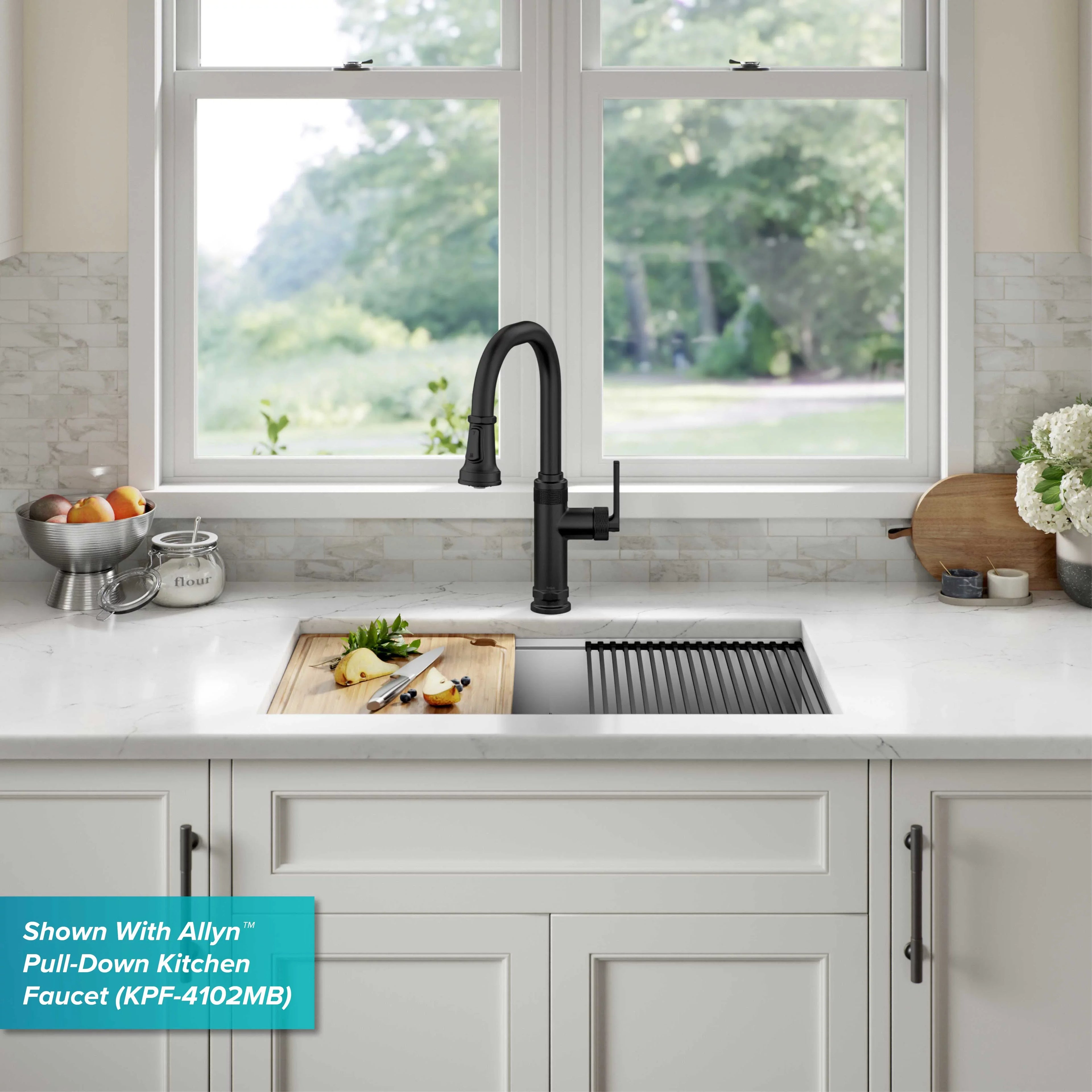 Kraus Kore 28Undermount Workstation 16 Gauge Stainless Steel Single Bowl Kitchen Sink with Accessories