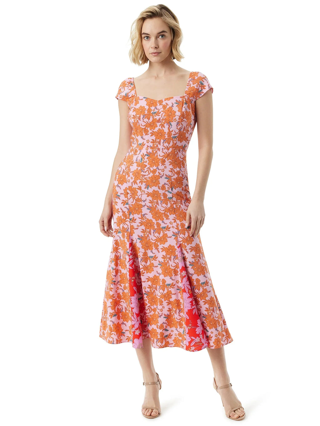 Jessica Simpson Women's Flare Cap Sleeve Dress