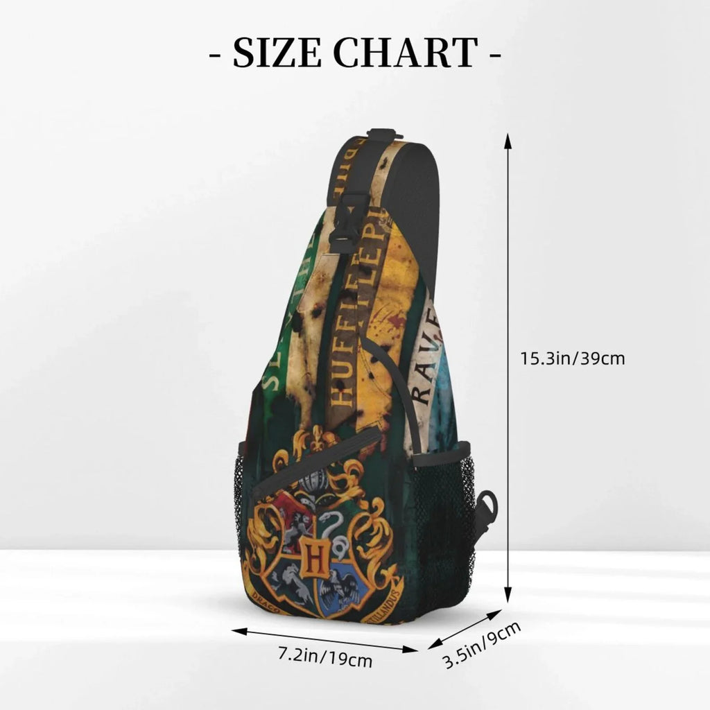 Harry Potter Hogwarts Sling Bag Crossbody Backpack Chest Bags Diagonally Travel Daypack For Women Men Adults Teen