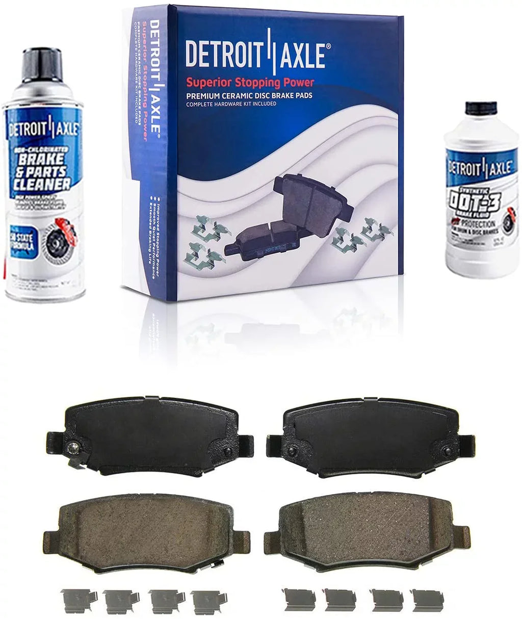 Detroit Axle - Brake Kit for 2007-2017 Jeep Wrangler Front & Rear Drilled Slotted Brakes Rotors Ceramic Brake Pads 2008 2009 2010 2011 2012 2013 2014 2015 2016 Replacement : 11.89'' Front Rotor