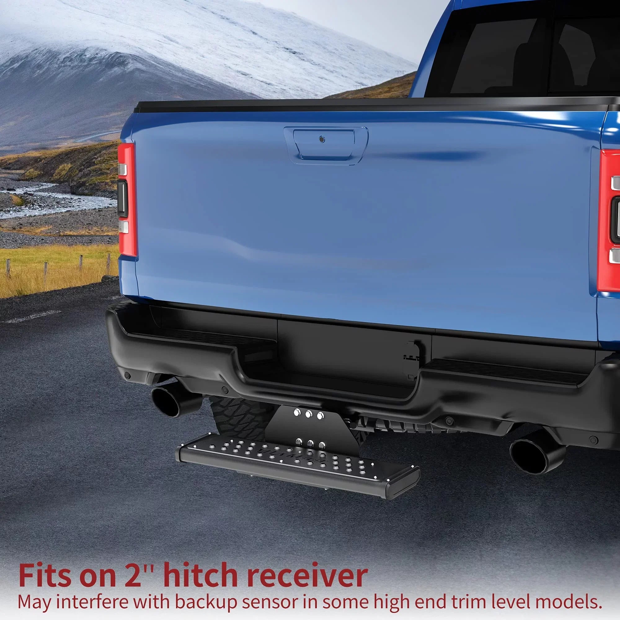 Ledkingdomus Running Board Rear Bumper Trailer Towing Hitch Step Bar Guard for 2" Receiver 27" W X 6.5" Fits select: 2015 LEXUS RX 350 BASE/350 F-SPORT, 2013-2016 FORD EXPLORER XLT