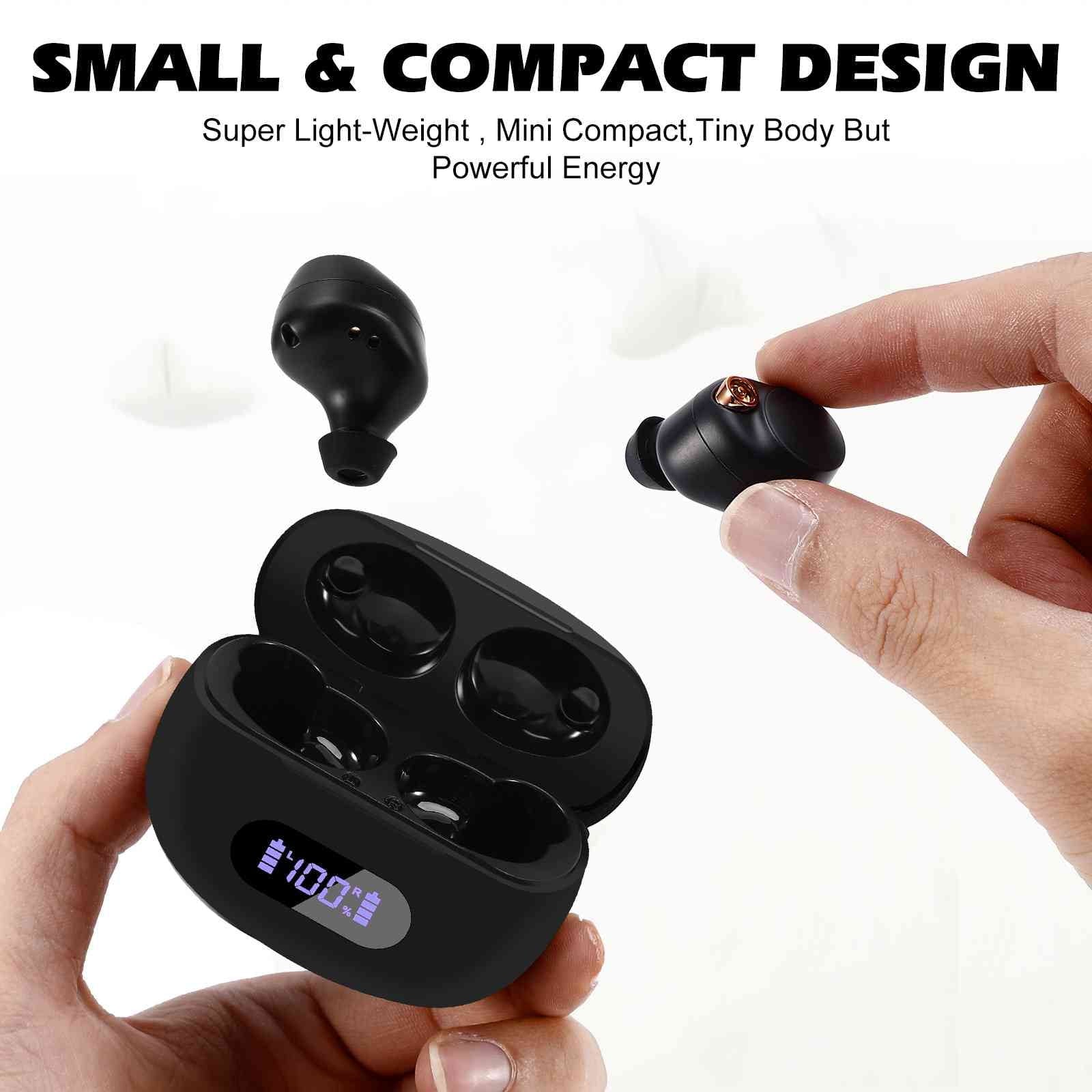 UrbanX True Wireless Bluetooth Earbuds + Charging Case, Black, Dual Connect, IPX5 Water Resistance, Bluetooth 5.2 Connection, Balanced, Bass Boost Compatible with Tab M10 Plus (3rd Gen)
