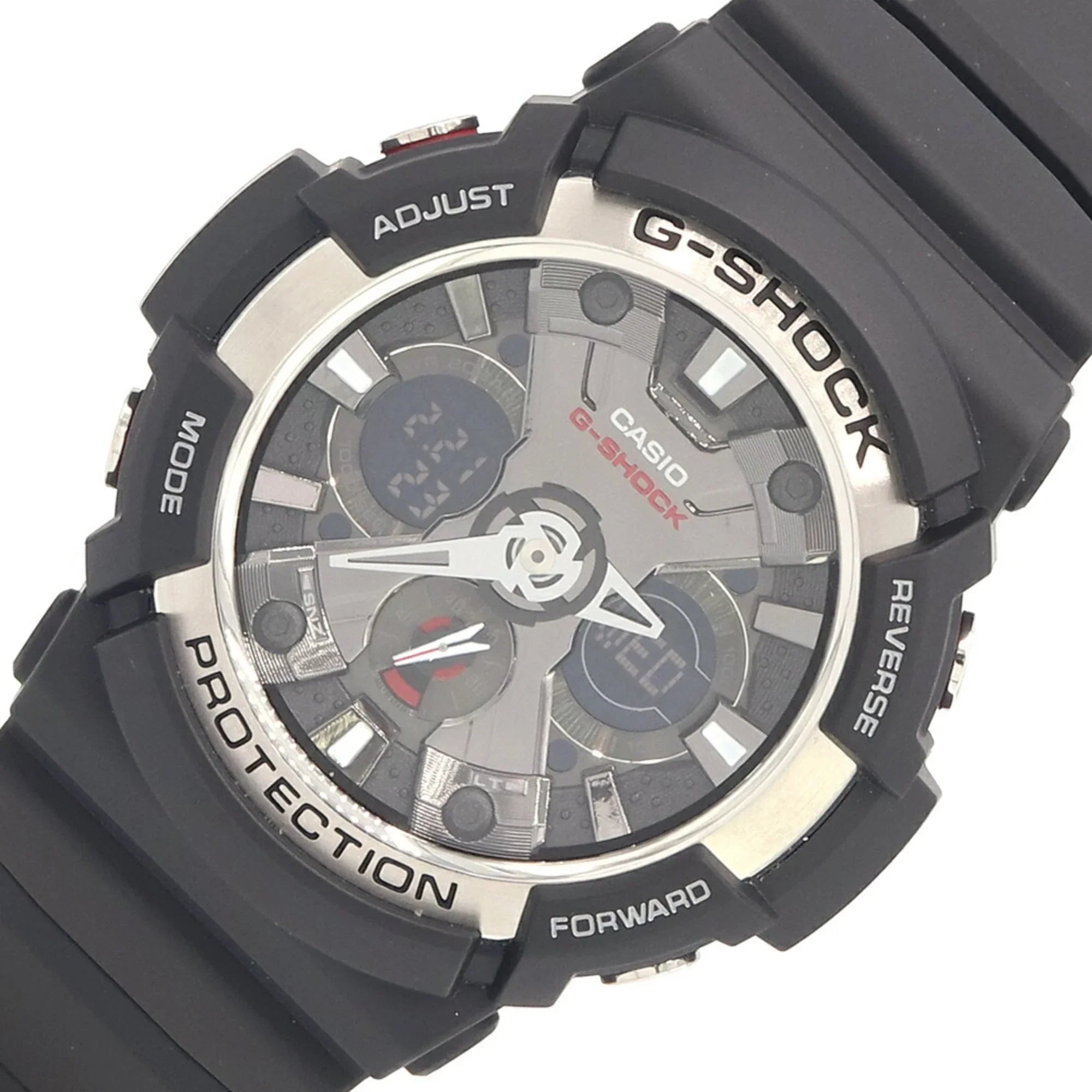 Pre-Owned Casio Men's Watch G-Shock GA-200 Black Dial Resin Stainless Steel Quartz Digital Analog Rubber GSHOCK G-SHOCK CASIO (Like New)