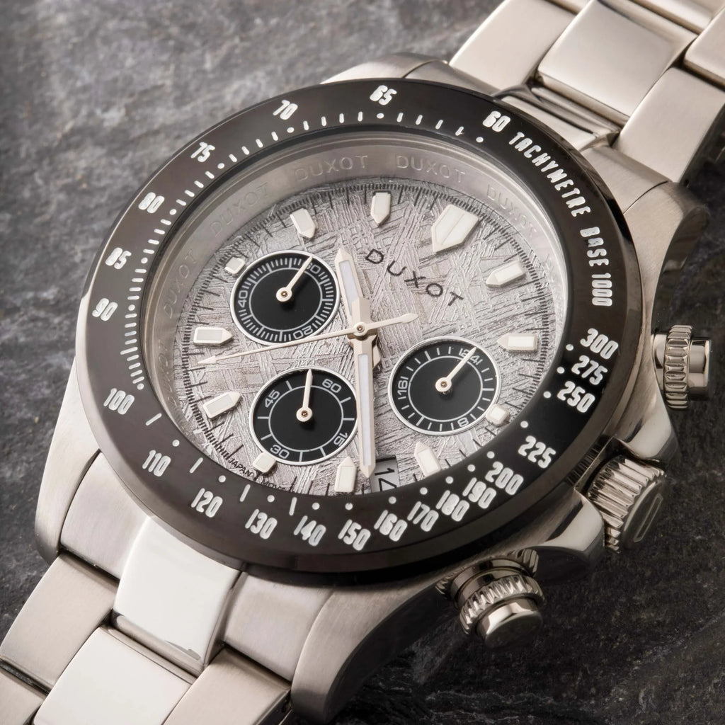 Duxot Atlantica Cubic Zirconium Chronograph Panda Gray Limited Edition
