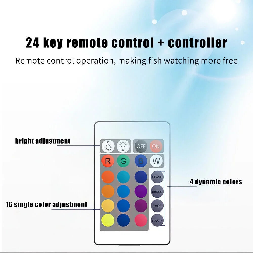 LED Pond Light, Submersible LED Lights RGB Underwater Lights Color Changing Spotlight Outdoor Remote Control IP68 Waterproof Fish Tank Lights Fountain Lights for Aquarium Tank Pool