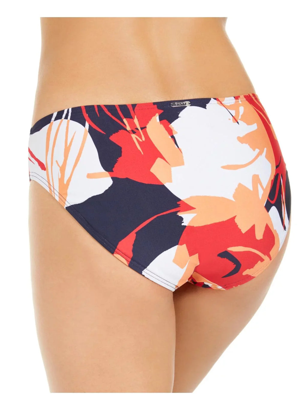 DKNY HERITAGE NAVY FLORAL Printed Bikini Swim Bottom, US Large