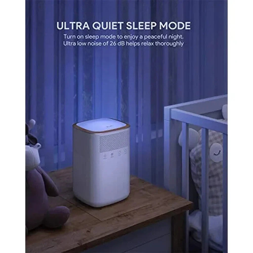 HEPA Air Purifier for Home Pets with True 3M HEPA, LED Night Light, Touch Button, Activated Carbon Filter for Large Room Bedroom Office White