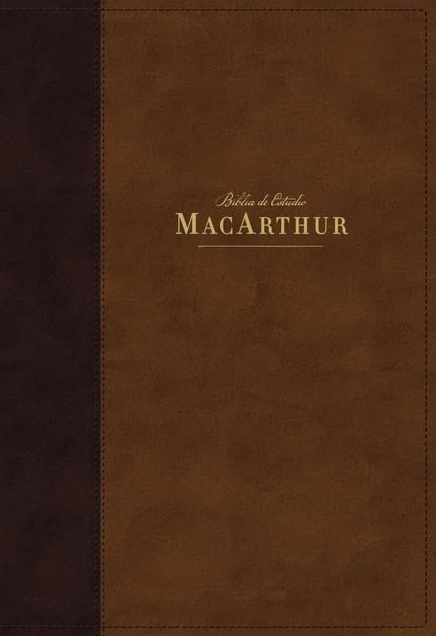 Nbla Biblia de Estudio Macarthur, Leathersoft, Café, Interior a DOS Colores, Con Índice (Other)