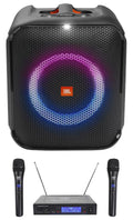 JBL Partybox Encore Essential Portable Compact Party Speaker w LED+Wireless Mics