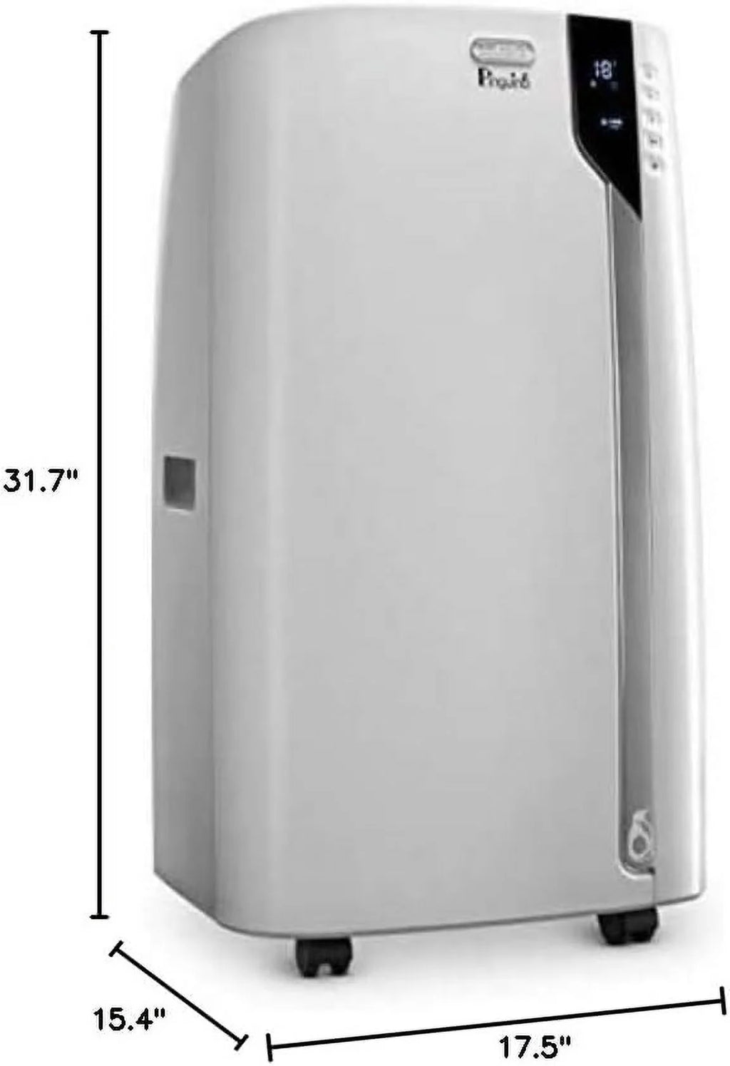 DeLonghi PACEX360LVYN WH Pinguino Portable Air Conditioner, White White 12,000 BTU, Bluetooth remote, 500 Sq Ft Conditioner
