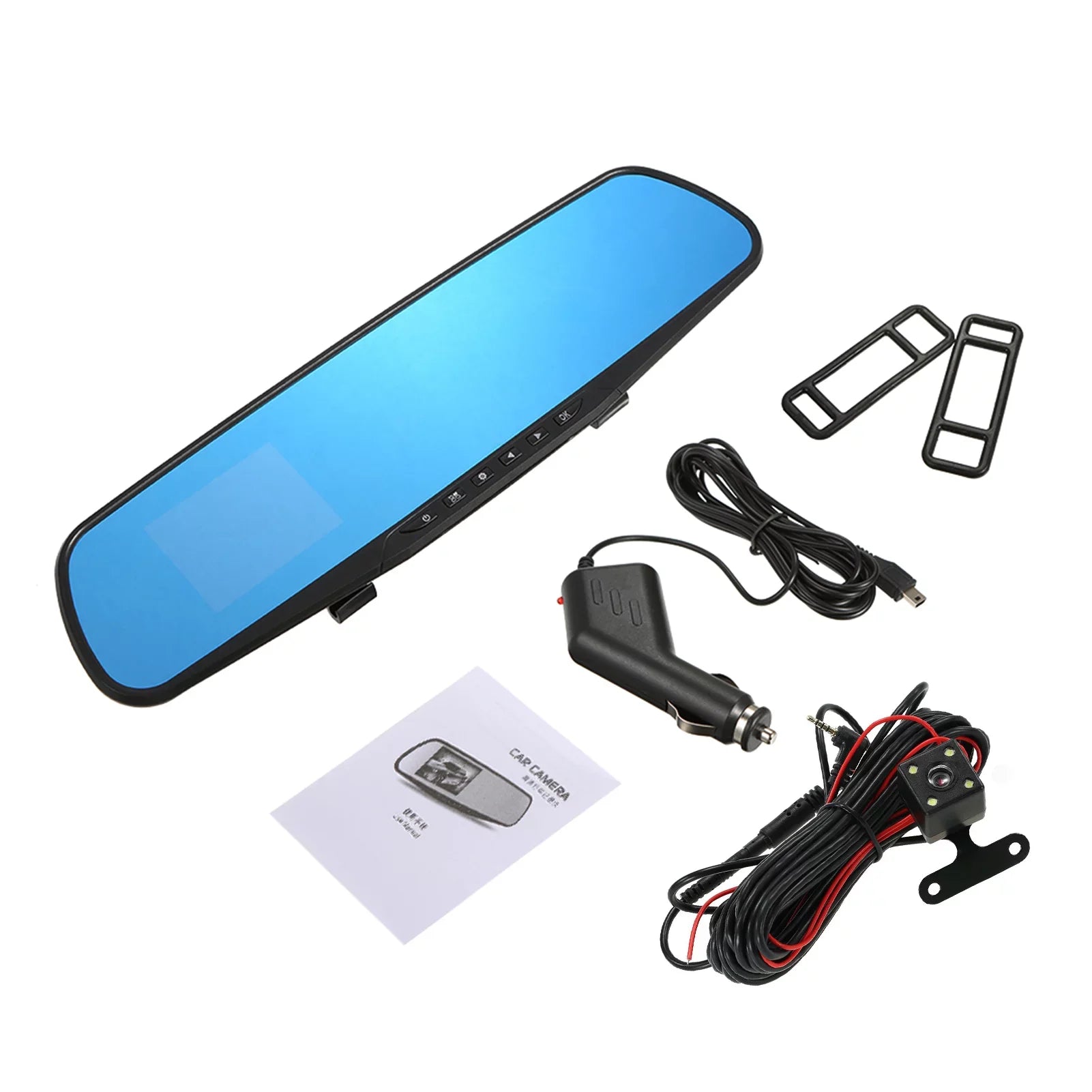moobody Dual Camera Car Driving Recorder - 1080P Full HD Dual Dash Cam with 170°Wide Angle Lens, Loop Recording, and Motion Detection System for Optimal Security