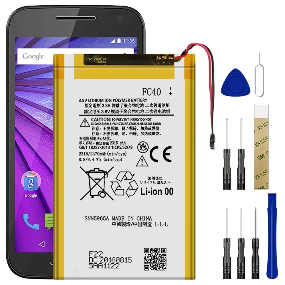 Replacement FC40 SNN5965A Battery For Motorola Moto G3/G 3rd Gen/G3 2015 3rd XT1540 XT1541 XT1542 XT1548 XT1550 XT1557 TOOL