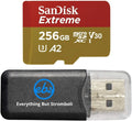 Extreme 256GB V30 A2 roSDXC Memory for DJI Works with Mavic Air 2 4K 8K Bundle with (1)