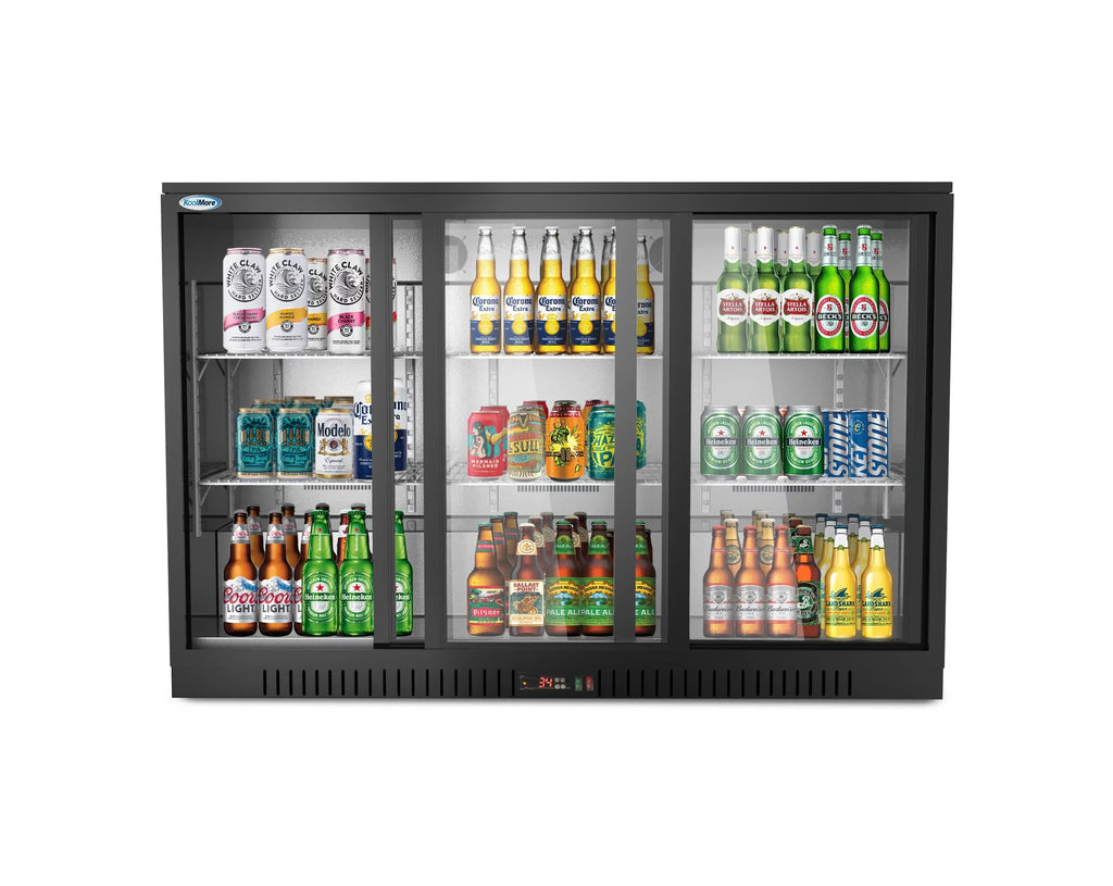 KoolMore 35 in. Three-Door Back Bar Refrigerator – 11.3 Cu. Ft.