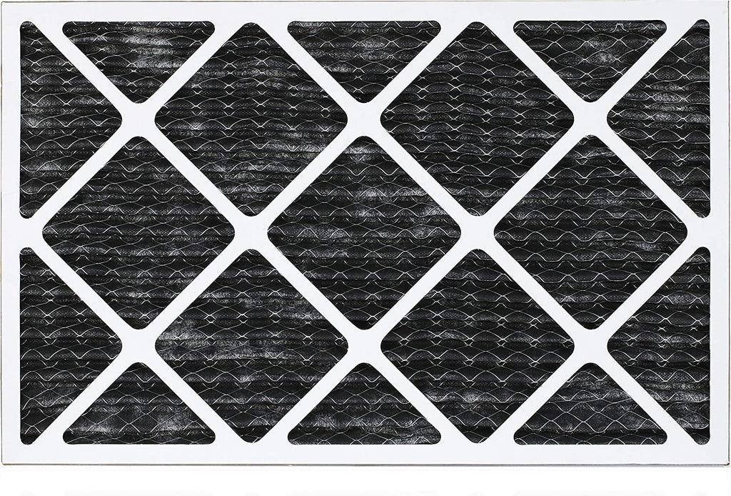 Filterbuy 10x24x1 MERV 8 Odor Eliminator Pleated HVAC AC Furnace Air Filters with Activated Carbon (12-Pack)